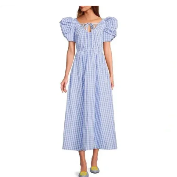 ANTONIO MELANI | Dresses | Antonio Melani Jennifer Sumko Gingham Dress Blue  | Poshmark